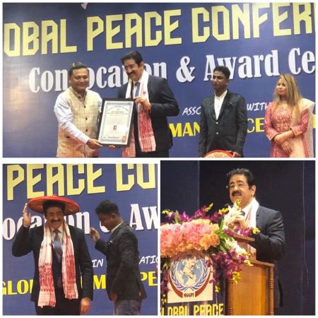 Sandeep Marwah Presented With Global Peace Ambassador