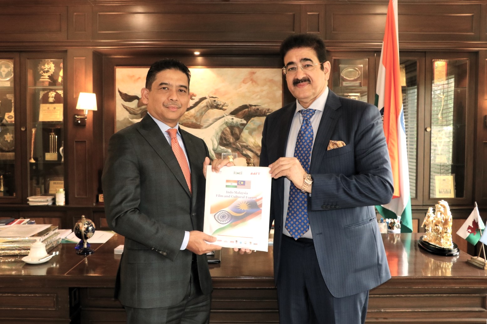 Indo- Malaysia Film & Cultural Forum President Sandeep Marwah Sir with H E Muzafar Shah Mustafa