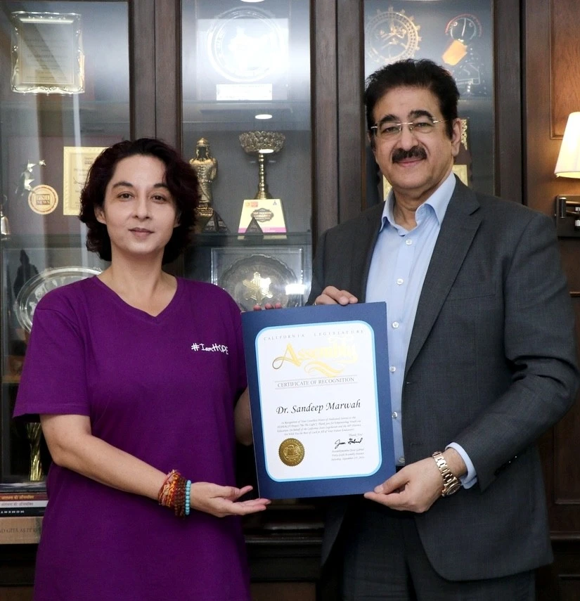 Sandeep Marwah Honored by California State Assembly for Contributions to HOPEBLIT Project