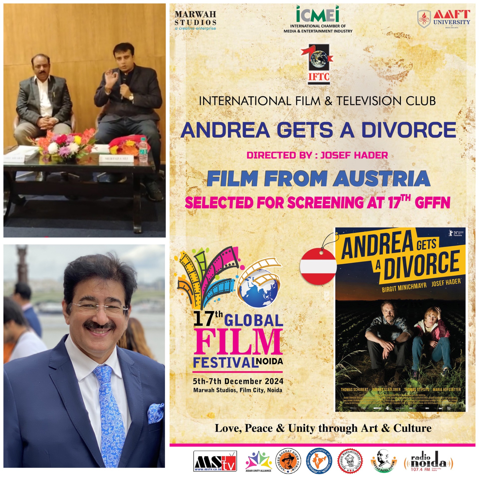 Indo Austria Cultural Forum and ICMEI Present “Andrea Gets A Divorce” at 17th Global Film Festival Noida