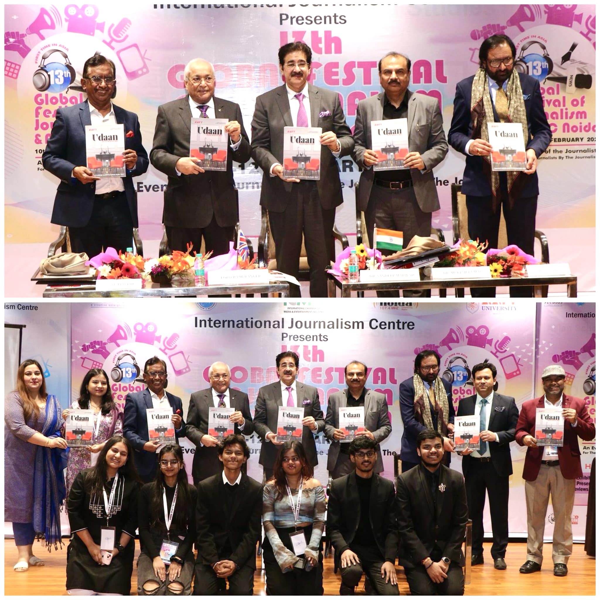 Annual Magazine ‘Udan’ Released at the 13th Global Festival of Journalism Noida 2025