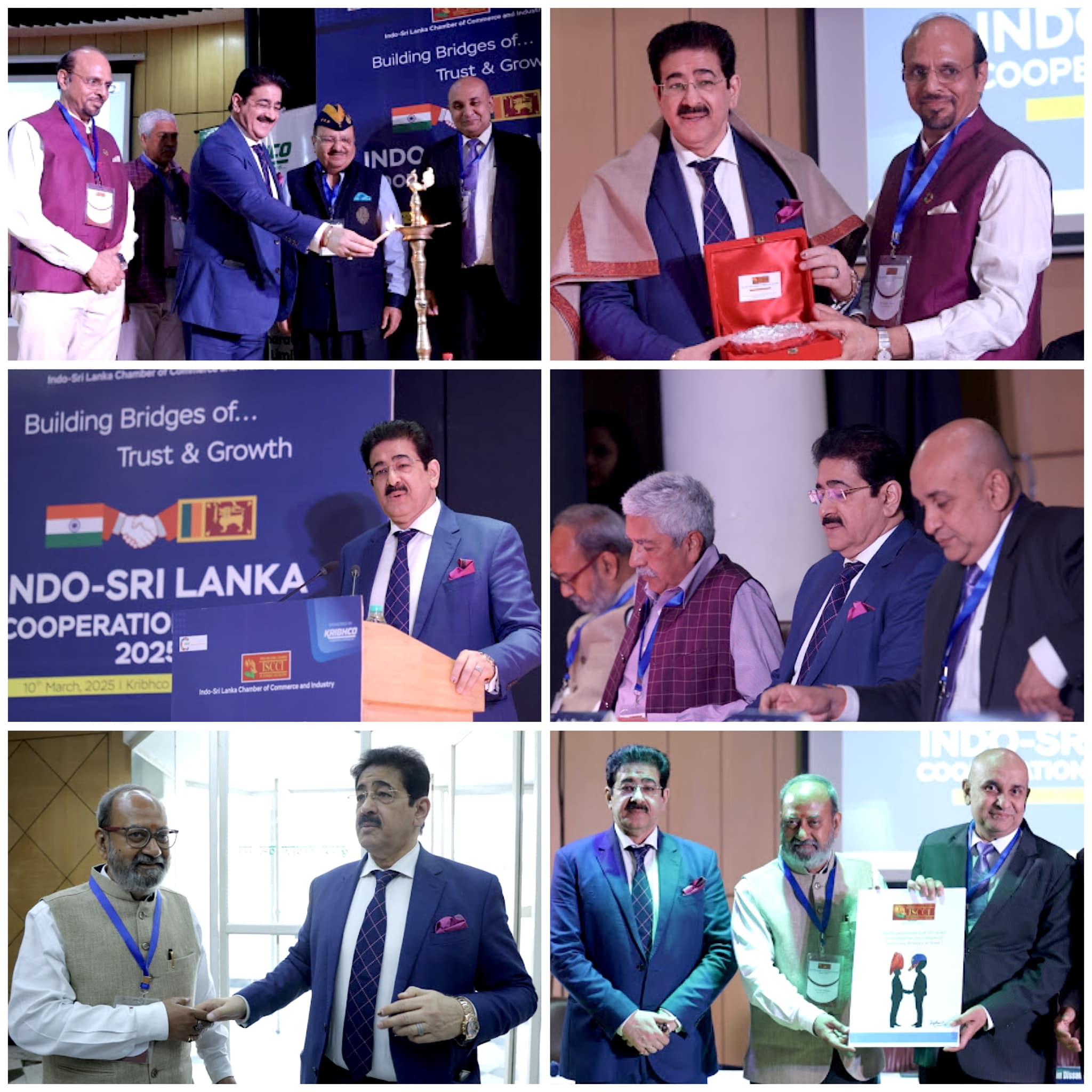 Sandeep Marwah Inaugurates Indo-Sri Lanka Cooperation Summit at KRIBHCO Auditorium