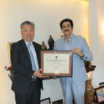 President Sandeep Marwah Sir with Jeong. Jun-Young at AAFT