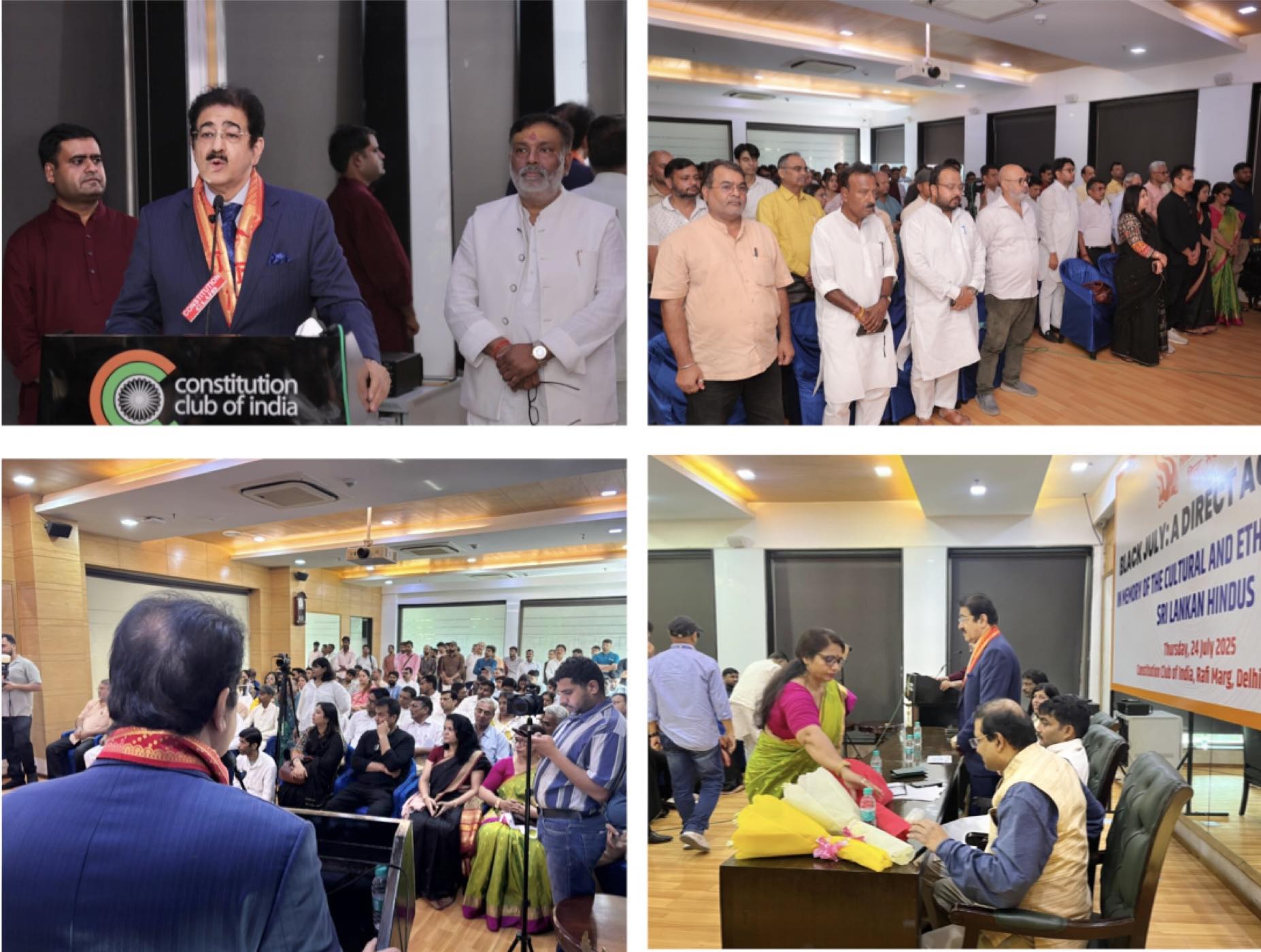 Dr. Sandeep Marwah Inaugurates Session on “Black July” at Constitution Club, Calls for Global Awareness and Compassion