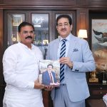 President Sandeep Marwah with Vinod Choudhary at AAFT