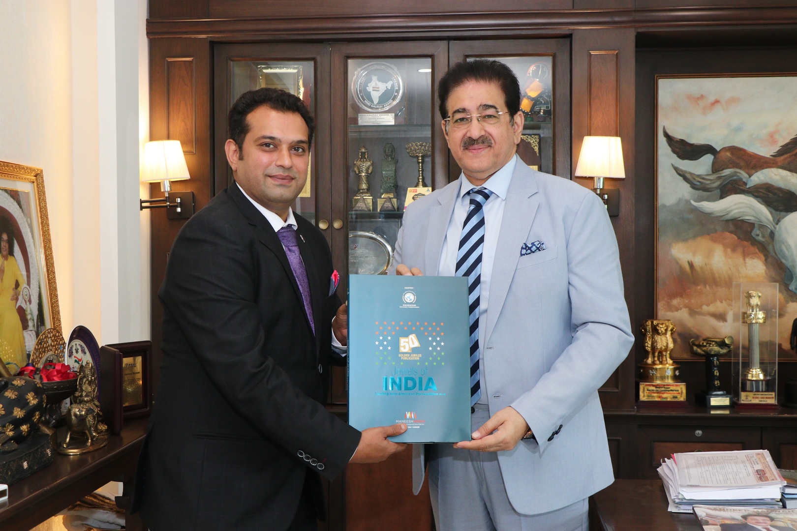 President Sandeep Marwah Welcomes Abhishek Kumawat & Distinguished Guests at AAFT