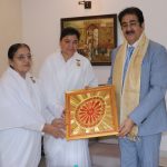 Prajapita Brahma Kumaris with President Sandeep Marwah Sir at AAFT