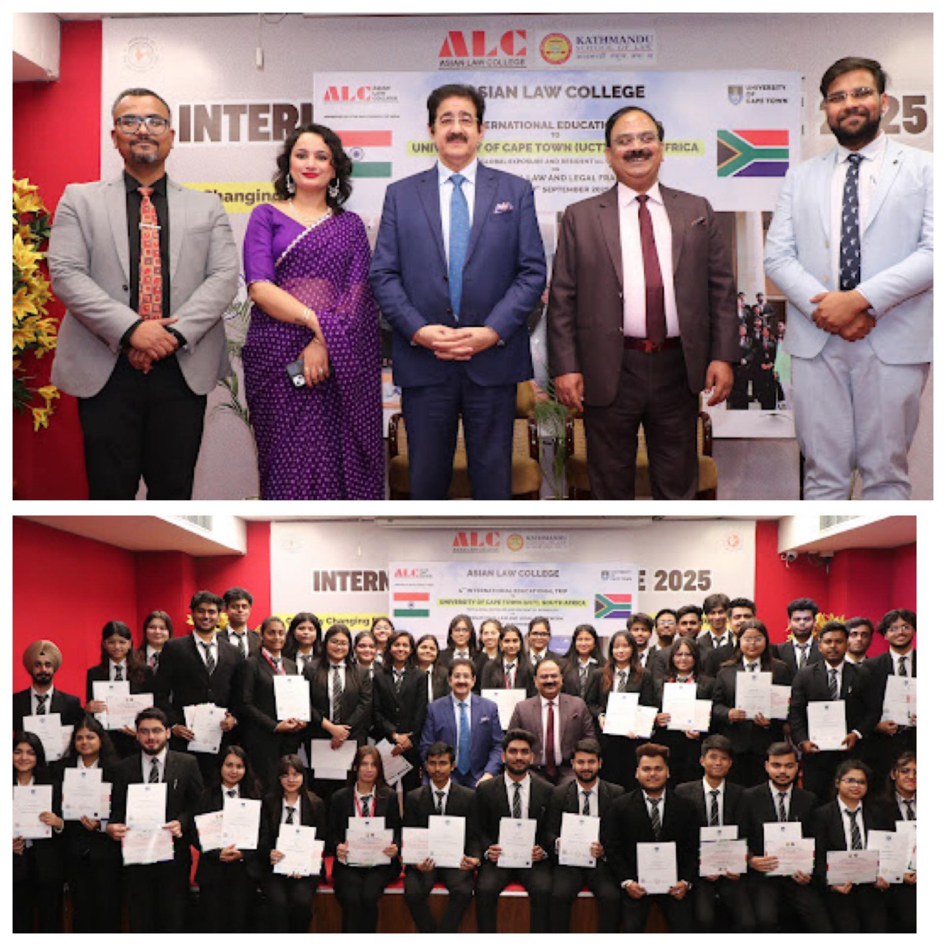 Asian Law College Students Honoured with Indo South Africa Film and Cultural Forum Membership and University of Cape Town Certification