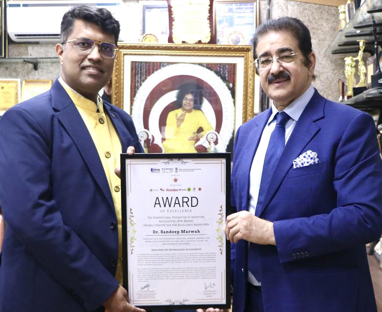 Dr. Sandeep Marwah Declared as the First Media Scientist; Honoured with the Prestigious IFIA Excellence Award