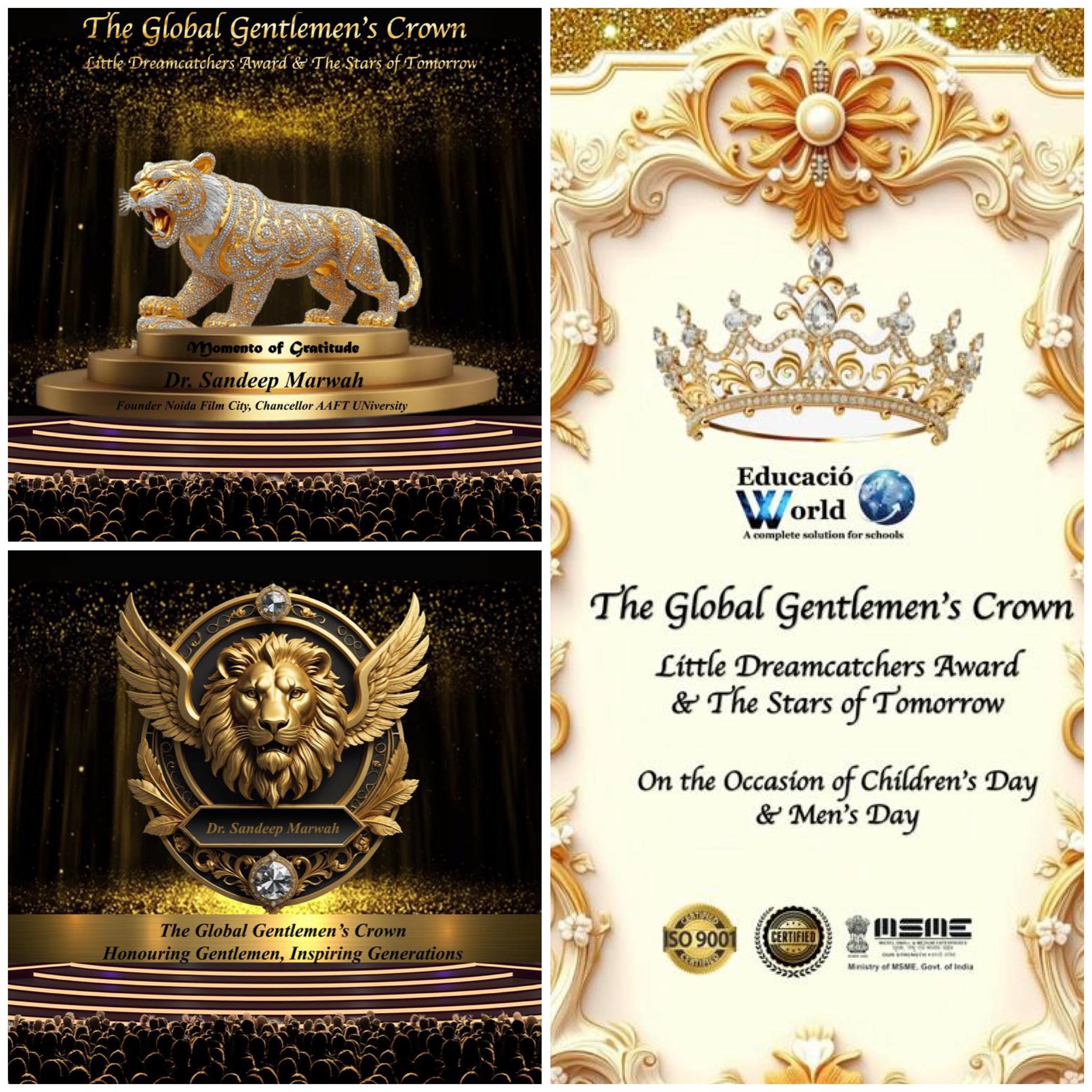 Dr. Sandeep Marwah Honoured with The Global Gentlemen’s Crown on Men’s Day for Exceptional Leadership and Social Contribution