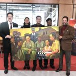 AAFT School of Fine Arts Presents Painting to Former Union Minister Mukhtar Abbas Naqvi Representing the Film Industry