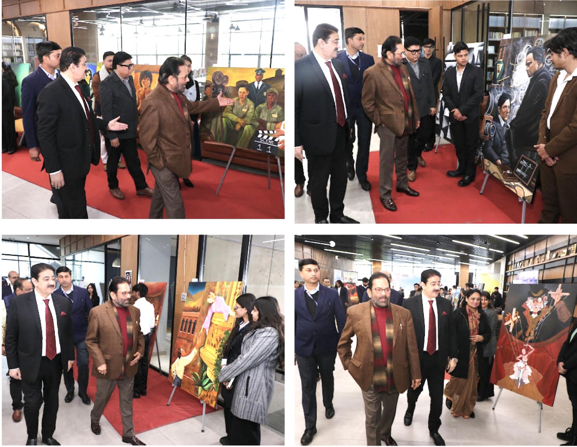 Painting Exhibition Paying Tribute to Mahatma Gandhi Inaugurated During 19th International Festival of Cellphone Cinema