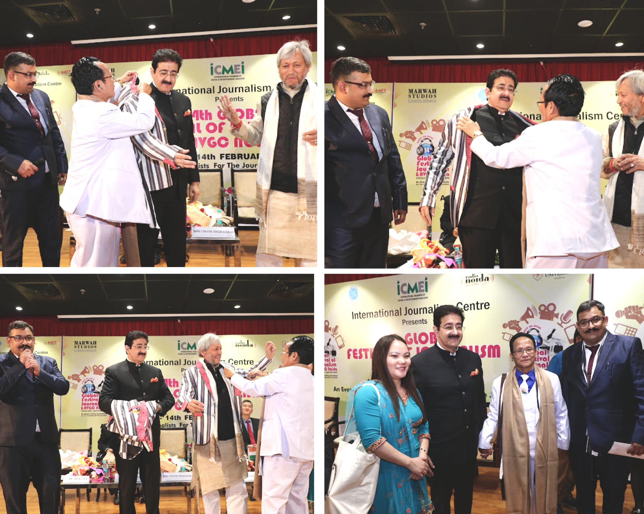 Sandeep Marwah Honoured at 14th Global Festival of Journalism & AVGC by Journalists from North East India
