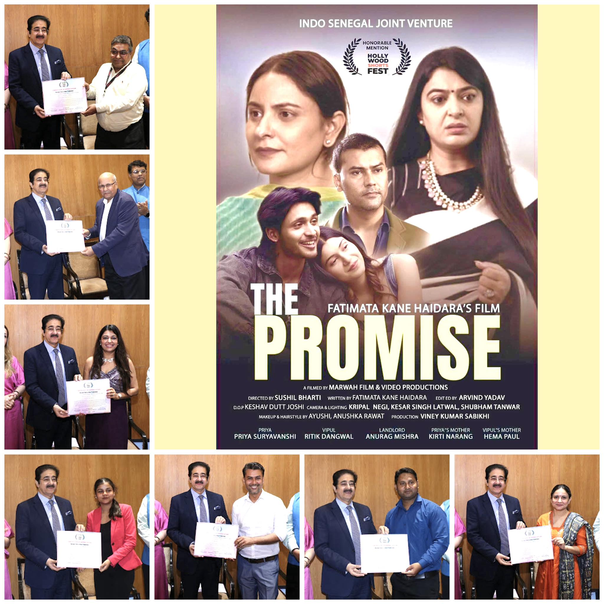 “The Promise” Honoured at Hollywood ShortsFest – Awards Presented to Cast & Crew