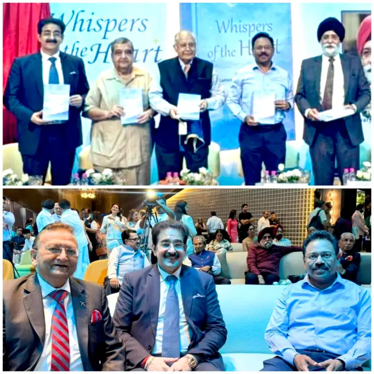 Dr. Sandeep Marwah Releases “Whispers of the Heart” by Kanwarjit Singh Sawhney at Zora Convention Hall